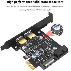 TISHRIC USB 3.2 Gen1 19Pin <strong>PCI</strong> Express Multiplier <strong>PCI</strong>-E <strong>PCI</strong> E USB 3 Adapter Card Riser USB3.2 PCIE <strong>Controller</strong> 5Gbps Card - Product Image 4