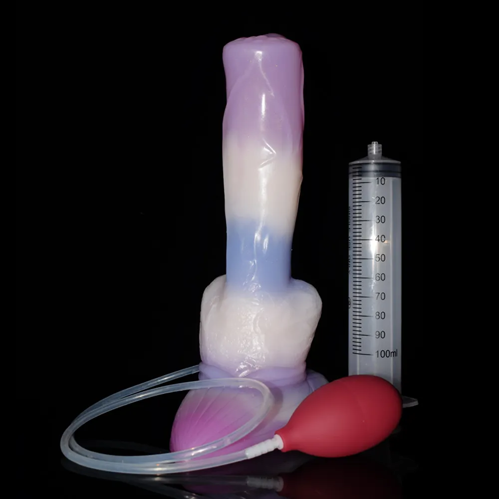 2,75 Zoll Durchmesser Adler Krallen form super weiches Silikon Spritz dildo Lesben masturbieren Ejakulation Penis mit Katheter