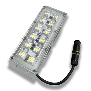 แผงวงจร LED 146x45มม. AC 220V 40W โมดูลนำพร้อมเลนส์และอลูมิเนียมความร้อนสำหรับนำไฟถนนโมดูล Dob LED