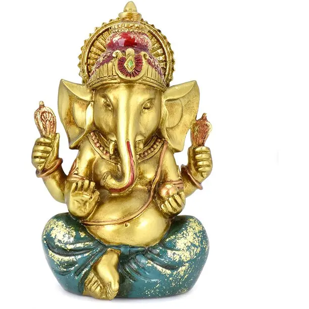 Artesanía de resina decoración del hogar estatua de Ganesha elefante hindú Dios regalo perfecto de Diwali