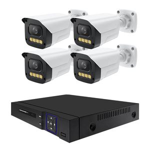 4-Channel HD tam renkli gece görüş CCTV güvenlik kamera kiti 2MP 5MP CMOS sensörü ile ev izleme için tek yönlü ses seçeneği - Product Image 2