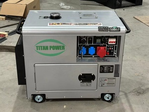 10KW 10KVA เงียบกันเสียงชุดเครื่องกําเนิดไฟฟ้าดีเซลเครื่องยนต์ดีเซลฮูเป่ย์ Titan แผงดิจิตอล 8KW 6KW 5KW 3KW ชุดเครื่องกําเนิดไฟฟ้า - Product Image 2