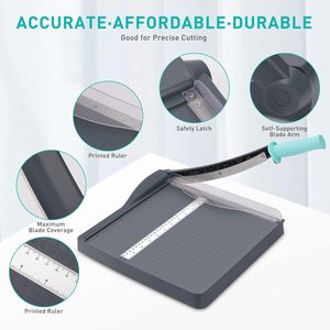 12 "kesim uzunluğu giyotin kağıt kesici Cardstock karton vinil el sanatları ve fotoğraf için 16 sac kapasitesi ile - Product Image 2