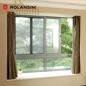 Rolansini Cheap Price Double Glazed Aluminum Frame Sliding <strong>Windows</strong> <strong>3</strong> Tracks Slide Smoothly <strong>Window</strong> for Home - Product Image 3
