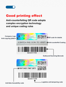 Etiqueta DE SEGURIDAD holográfica de alta calidad personalizada Material PET etiqueta de código QR nulo con mensaje oculto y número de serie - Product Image 4