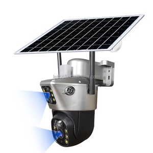 Venta caliente de seguridad inalámbrica IP PTZ al aire libre WiFi 4G LTE Cámaras V380 Pro 4G Tarjeta Sim CCTV Lente dual WiFi Cámara de seguridad