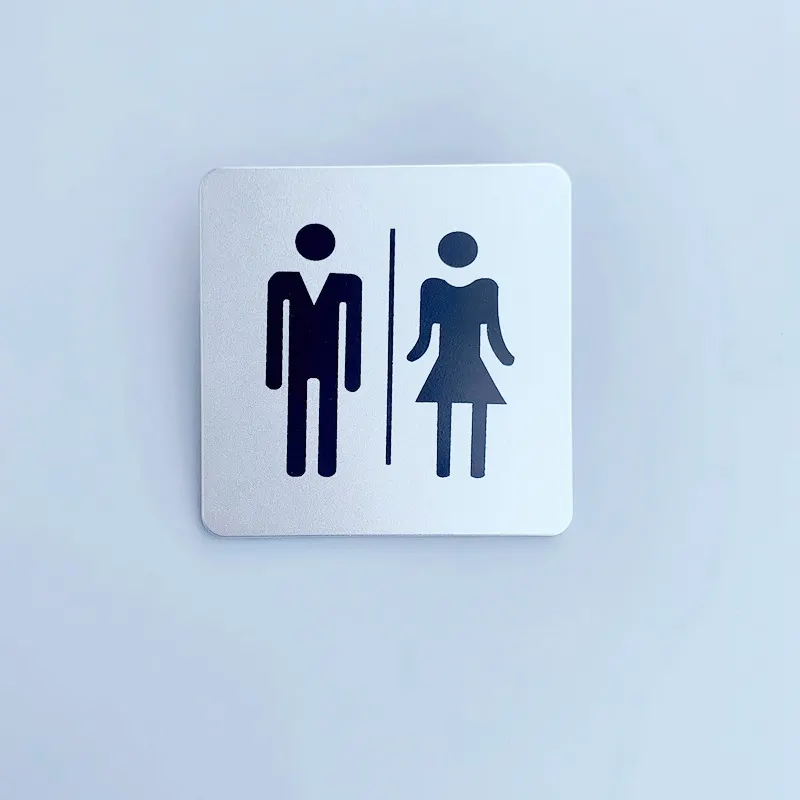 שלט אסלה לדלת משרד מלון מותאם אישית נשים גברים שלט לשירותים שלט קיר דלת אסלה