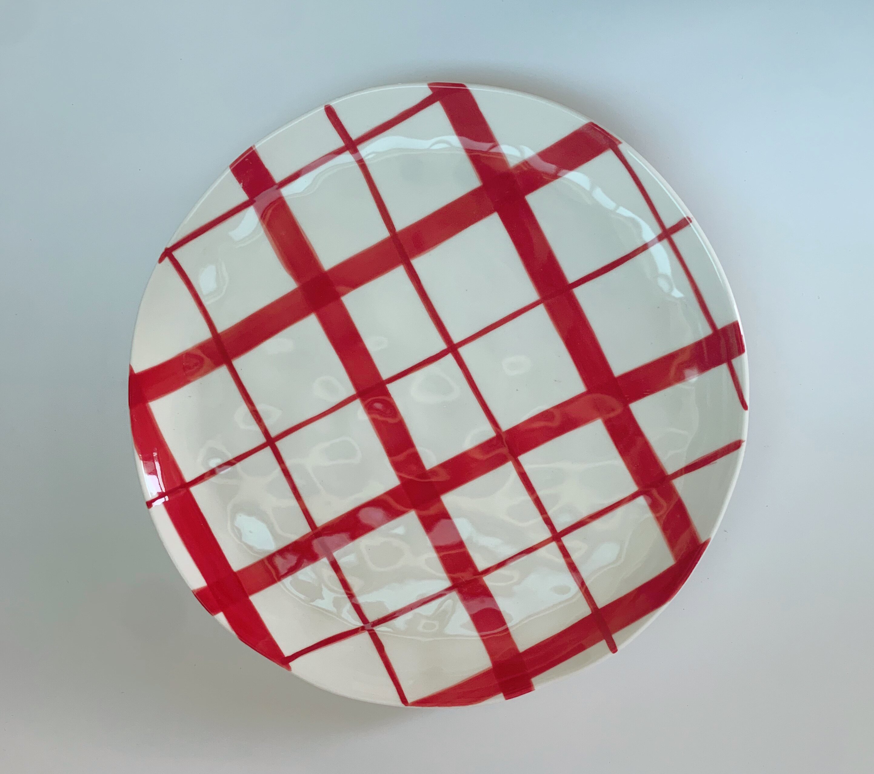 10-inch Dinner Plate Red Lines