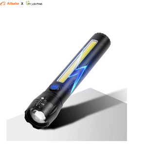 Мощный светодиодный фонарик с многофункциональным зумом, USB-зарядка, алюминиевый сплав, фонарик с COB-источником света, рейтинг IP65 - Product Image 1