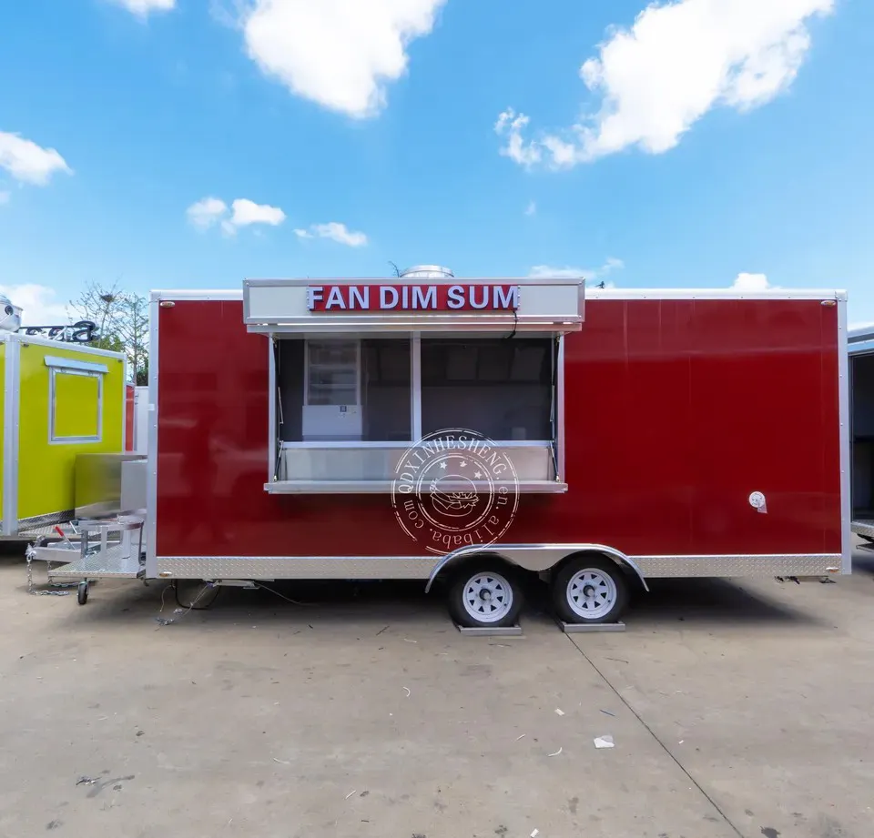 16 ft thực phẩm Trailer với thương mại đảm bảo cho Hot Dog cà phê Hamburg USA AU tiêu chuẩn chất lượng thực phẩm xe tải tùy chỉnh