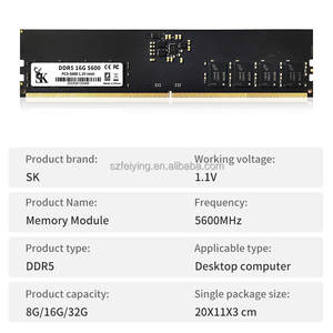PC de escritorio dedicado DDR5 Series 5600MHz 16GB RAM Módulos con función ECC 1,1 V-8G/16G/32G en stock - Product Image 2