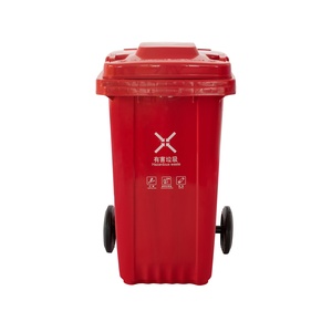 Contenedor de basura de plástico de gran tamaño de 100l, cubo de basura de reciclaje con 2 ruedas, cubo de basura de reciclaje - Product Image 4
