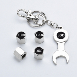 High Quality <strong>Tire</strong> Anti-theft Valve Cap with Wrench Key <strong>Chain</strong> Universal Stem Cover Dust Cover Screw Cap Customized LOGO - Product Image 2