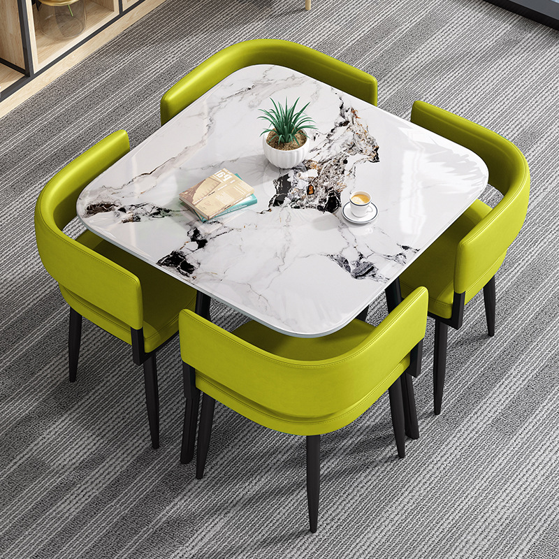 Bright rock slab-light green leather