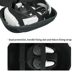 For Meta <strong>Quest</strong> 3 VR Travel Kit Adjustable Head Strap Sleek Controller Case Kid-Friendly Non-Pressuring Fit for <strong>Quest</strong> 3 - Product Image 5