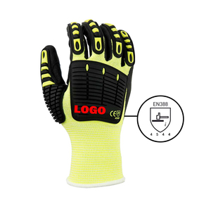 EN388 4544 Nitrile Coated Safety Work Cut Resistant Level 5 TPR Impact Protection <strong>Gloves</strong> with Reinforced Crotch - Product Image 3