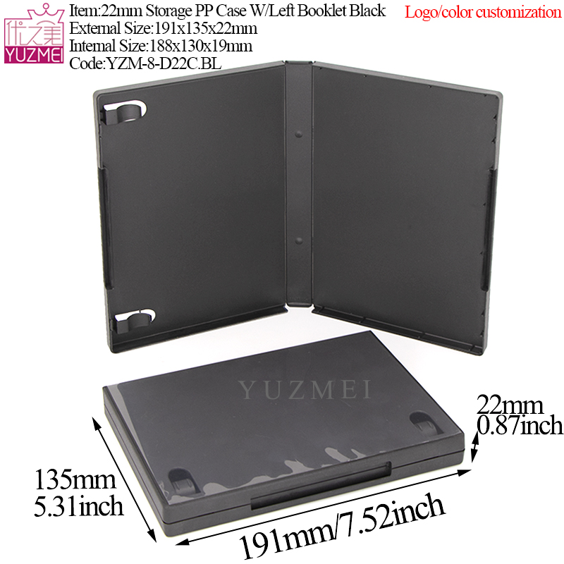 22mm Storage PP Case W/Left Booklet Black