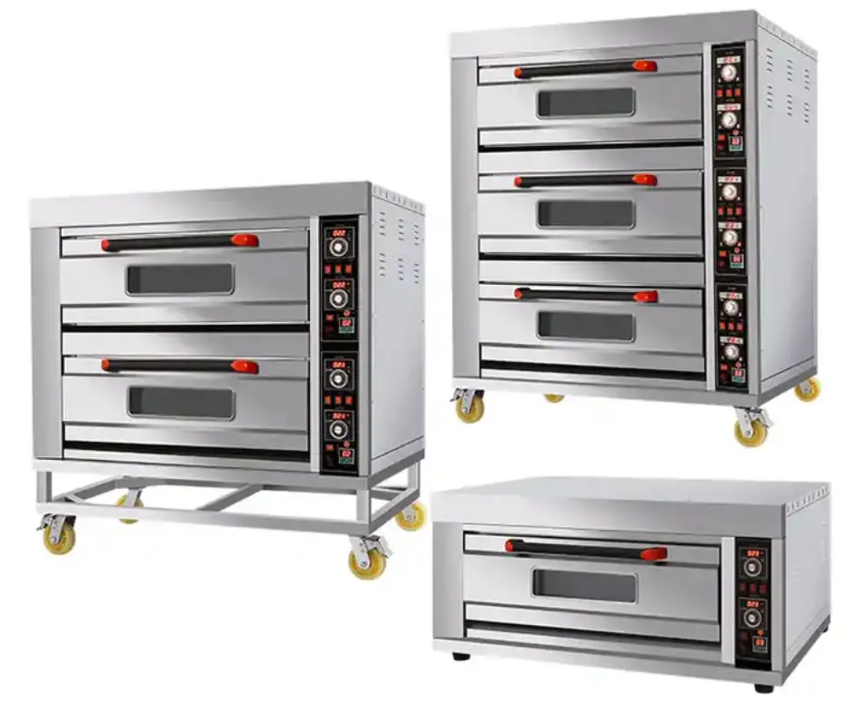 Bakery Equipment 2 Deck 2 4 Tray Industrial Commercial Bakery Bread And Cake Electric Gas Baking Oven For Sale