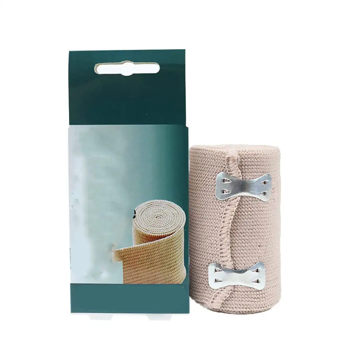 Premium elastik bandaj bant sarma sıkıştırma rulo cırt cırt kapatma yüksek elastik bandaj içerir
