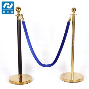 Olay ve karayolu kullanımı için kutup ile Metal ve çelik kalabalık kontrol kuyruk bariyer bandı payanda mavi kadife halat - Product Image 5
