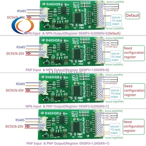 8ch DC 5-24V RS485多機能DI-DOモジュールデジタルNPN PNP入力出力Modbus RTU PLCリモートIO拡張ボード - Product Image 4