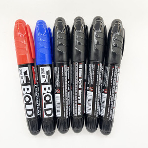Cheap Big Volume Dry Fast Waterproof <strong>Chisel</strong> Tip Permanent <strong>Marker</strong> Pen for School and Office Use - Product Image 1