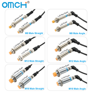 OMCH M8 gömme tasarım endüktif yakınlık sensörü anahtarı PNP/NPN çıkış 1mm algılama mesafesi ile fiş - Product Image 2