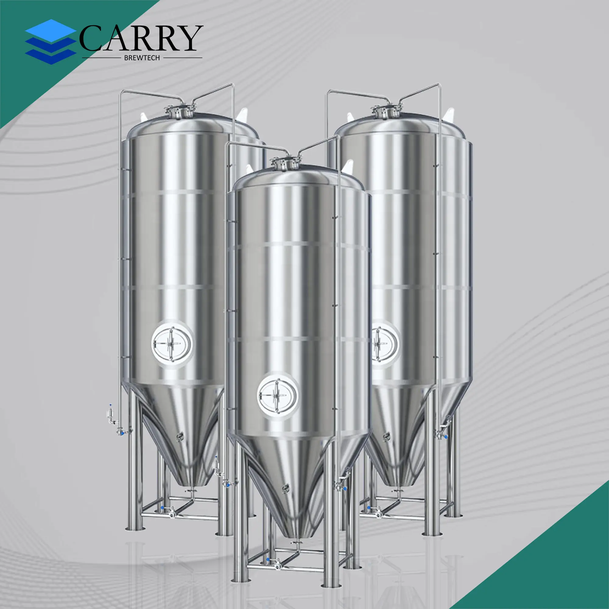 Fermentador de cilindro grande de acero sus304 para restaurante, sistema de fermentación de cerveza artesanal, 10 bbl