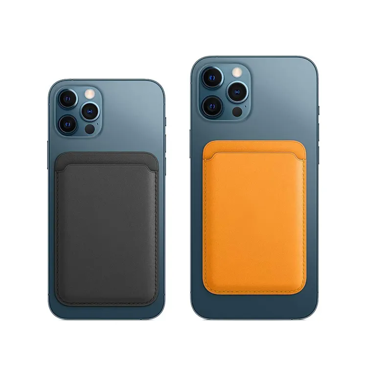 IPhone 14 için 2024 sıcak satış deri manyetik kart tutucu Pro arka cüzdan kart cep tutucu iPhone 15 için