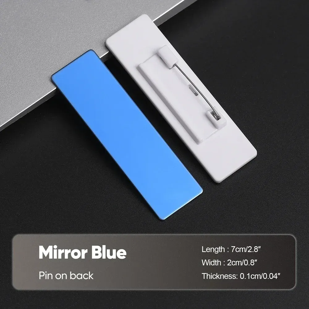 Épingle bleu miroir