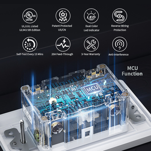 USA Steckdose Steckdose Steckdose manipulation sicher Wr Tr Gewerbliche Wohn-GFCI-Steckdose 15 Ampere 125V Selbsttest-Steckdose