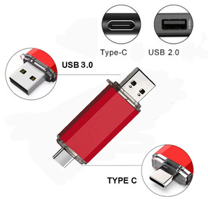 流行的金属USB C双头Type-c闪存驱动器2.0 3.0兼容平板手机和电脑Pendrive - Product Image 6