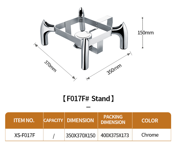 Electric Rectangular Square Heating Eletricnic Electronic Spare Parts F1017-L Eletrinical Hydraulic Chafing Dish