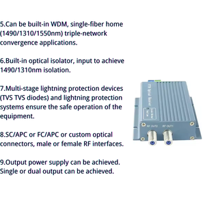 FTTH-OR20 serisi 1-2 Port SC konnektörleri ile CATV optik alıcı düğüm Fiber optik ağ 1550nm dalga boyu - Product Image 5