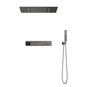 330*630mm Ceiling Shower Set LED Raining Fall <strong>Embedded</strong> Shower Head Constant Temperature Ceiling Mounted Thermostat Shower <strong>System</strong> - Product Image 1