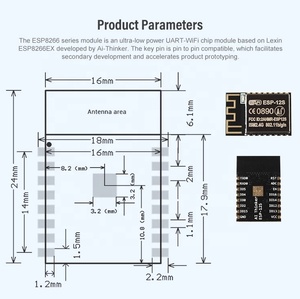 Original <strong>ESP8266</strong> Serial to <strong>Wifi</strong> <strong>Module</strong> ESP 12S ESP-12S For IoT Device by Ai-Thinker