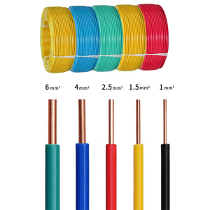 Yangına dayanıklı tel 1.5mm 2.5mm 4mm 6mm 10mm tek çekirdekli katı bakır kablo PVC yalıtımlı bina ev elektrik telleri