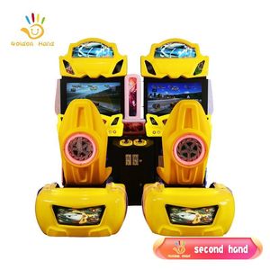 Altın el yetişkin sikke işletilen iki oyuncu oturmak sürükle sürüş Video simülatörlü atari yarış oyun makinesi - Product Image 2
