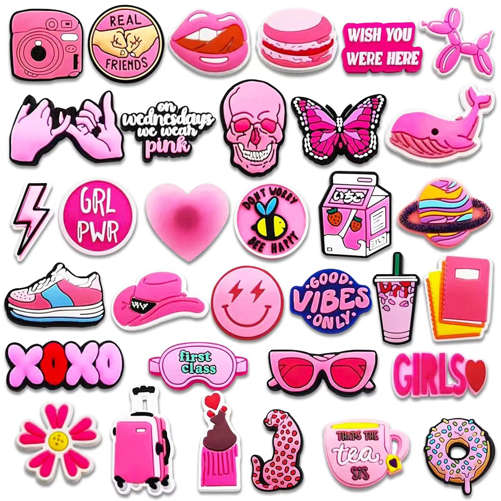 5 barbies roses 35 pièces