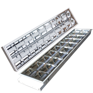 Jpungsun T8 lõm lưới tản nhiệt đèn 1200x300mm 2x18W 3x18W 4x18W louver phù hợp 2ft 4ft T8 huỳnh quang ánh sáng lịch thi đấu - Product Image 1