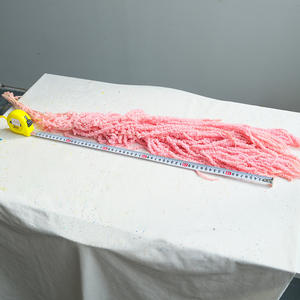 Fiore eterno amaranto decorazioni di nozze morbido fiori secchi Bouquet con fiocco appeso a mano linea arco nappa - Product Image 3