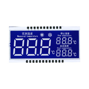Modulo Display LCD personalizzato a bassa potenza HTN STN schermo LCD sfondo blu codice segmento di testo bianco Display LCD - Product Image 5