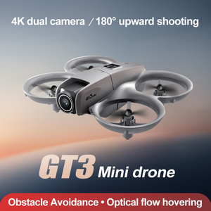GT3易于使用的无人机玩具180远程控制专业迷你双摄像头4k无人机四轴飞行器与移动应用程序