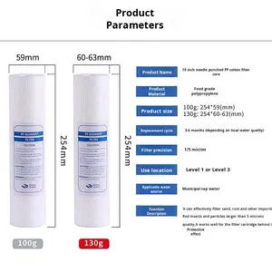 10inch PP bông lọc nước lọc yếu tố 1 micron 5 micron trước bộ lọc thiết lập phổ máy nước tinh khiết xử lý nước - Product Image 5