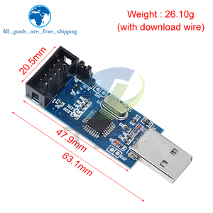 TZT ufficiale USBASP USBISP AVR programmatore USB ISP USB USB ASP ATMEGA8 ATMEGA128 supporto Win7 64Board