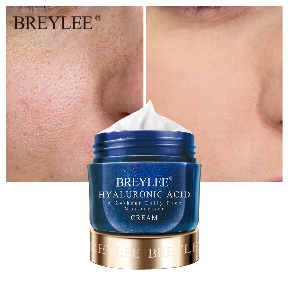 BREYLEE Private Label Hyaluronic Acid Moisturizing Face Cream Whitening Skin Care Cream Free Shipping