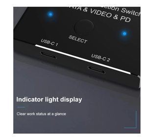 New <strong>KVM</strong> USB C Two-way <strong>Switch</strong> 1x2/2x1 USB <strong>3</strong>.<strong>1</strong> Spliter Data Video Switcher 8K PD 100W for PC Monitor Mobile Phone Multi-source