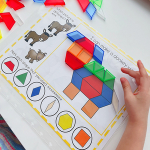 Libro de educación temprana para niños, rompecabezas creativo, interacción entre padres e hijos, patrón de bloques de construcción, diseño de rompecabezas, conjunto educativo - Product Image 5