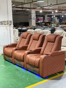 Canapé sectionnel inclinable de cinéma maison moderne Expérience cinématographique élégante Chaise de cinéma maison Caractéristique de massage Cuir synthétique - Product Image 2