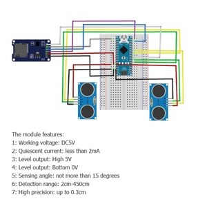 Ultraschallsensor HC-SR04 Ultraschall-Distanzmesssensor Sende- und Empfangsmodul für Arduino/51/STM32